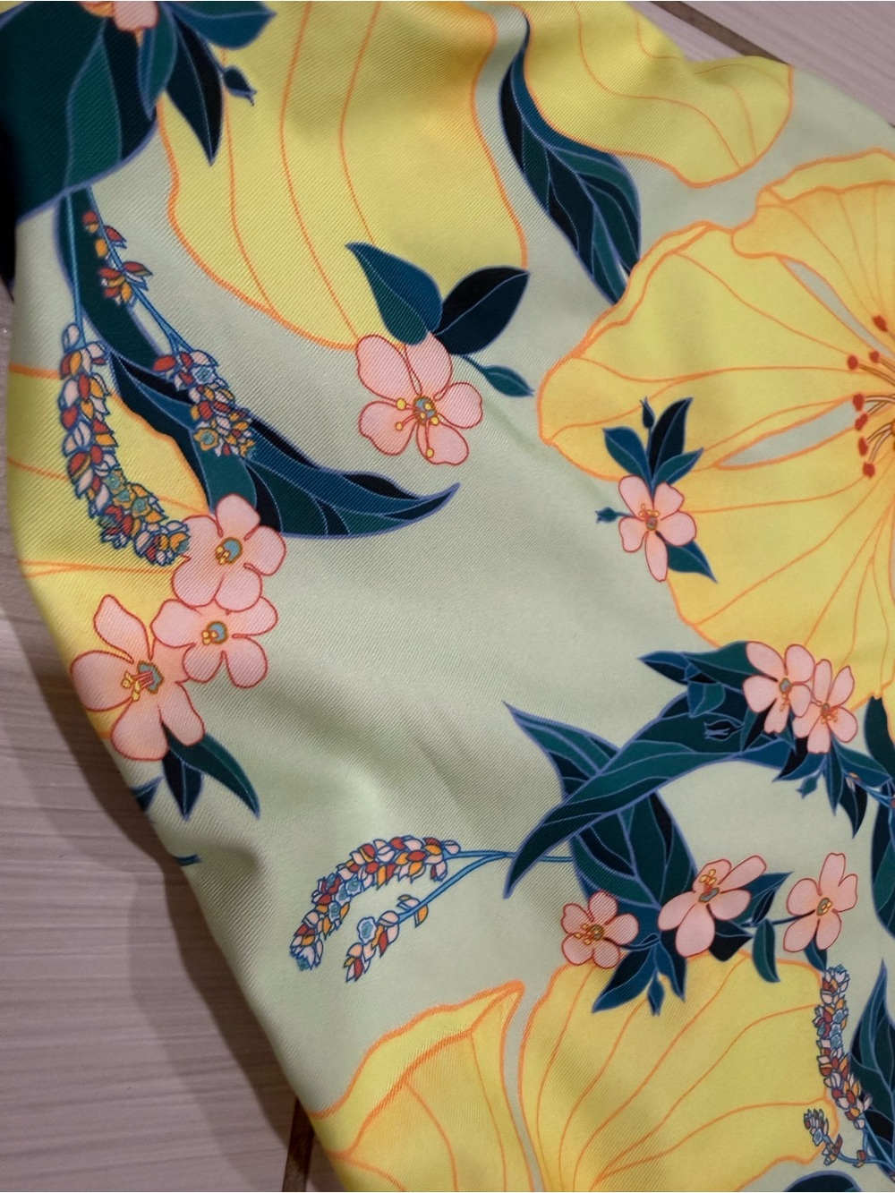 Farm rio small yellow Floral High-Waist Bikini bottom - Picture 5 of 5